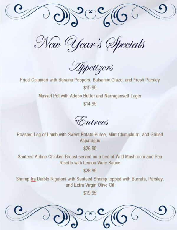 MENUS Green Tree Tavern